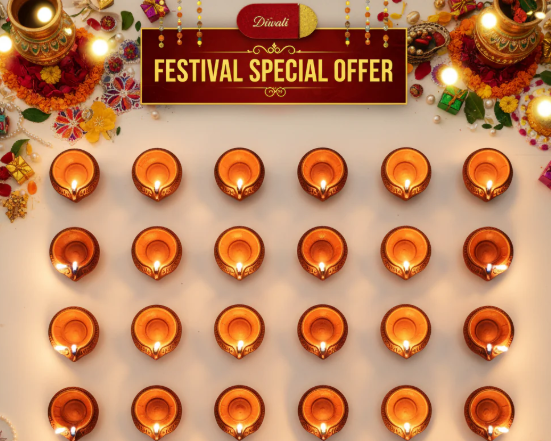 Pack of 12 Pcs Water LED Sensor Diya for Diwali