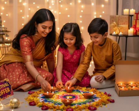 Pack of 12 Pcs Water LED Sensor Diya for Diwali