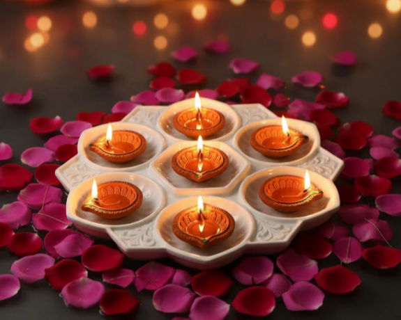 Pack of 12 Pcs Water LED Sensor Diya for Diwali