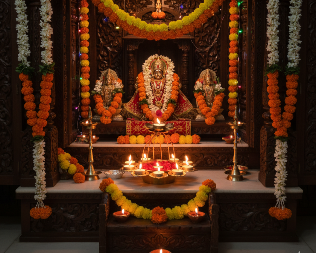 Lotus Shape Metal Diyas for Diwali