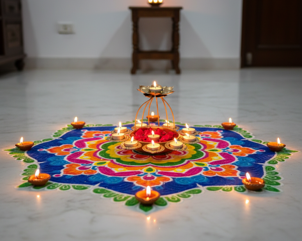 Lotus Shape Metal Diyas for Diwali